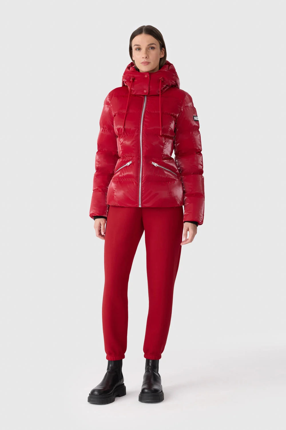 Women's MADALYN-GLO High-Gloss Down Jacket With Removable Hood