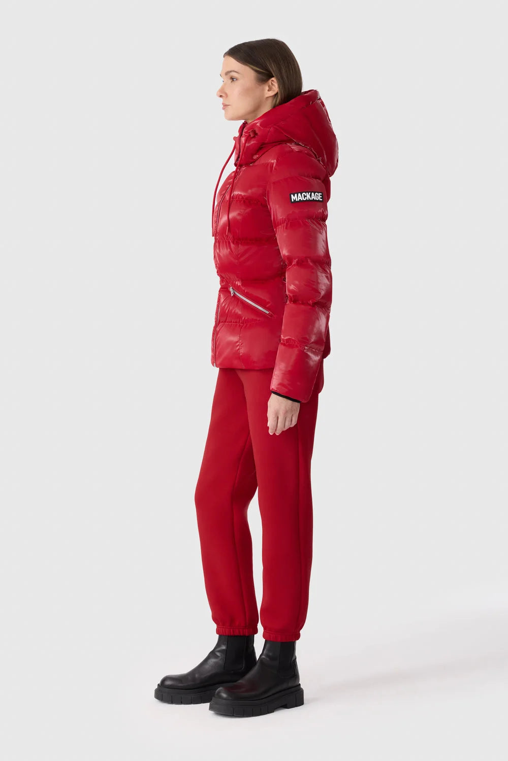 Women's MADALYN-GLO High-Gloss Down Jacket With Removable Hood