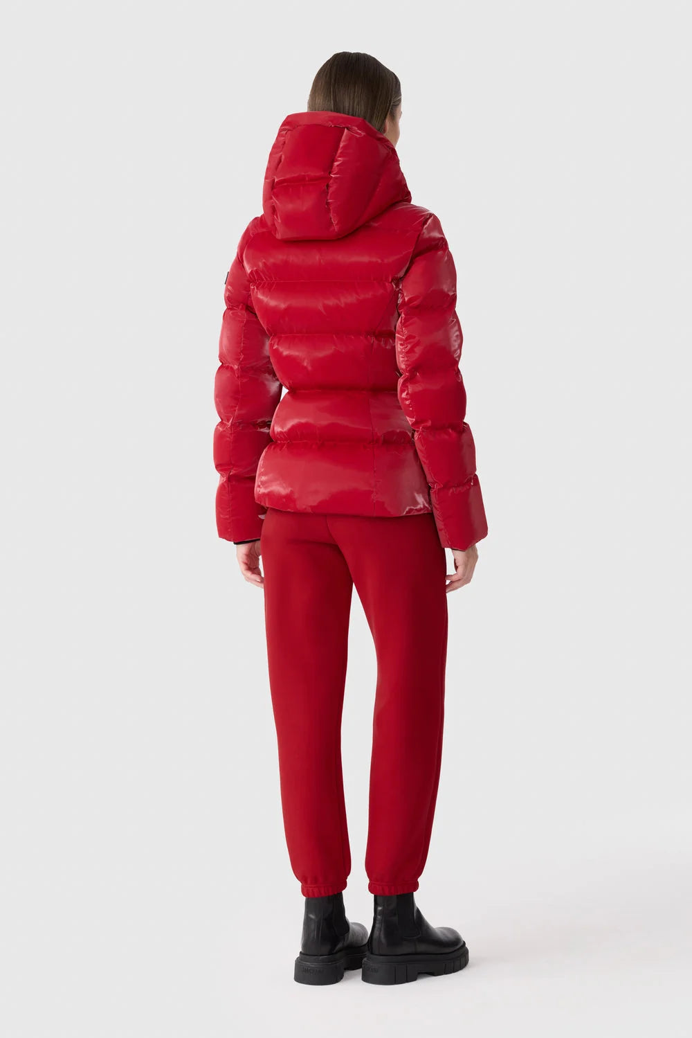 Women's MADALYN-GLO High-Gloss Down Jacket With Removable Hood