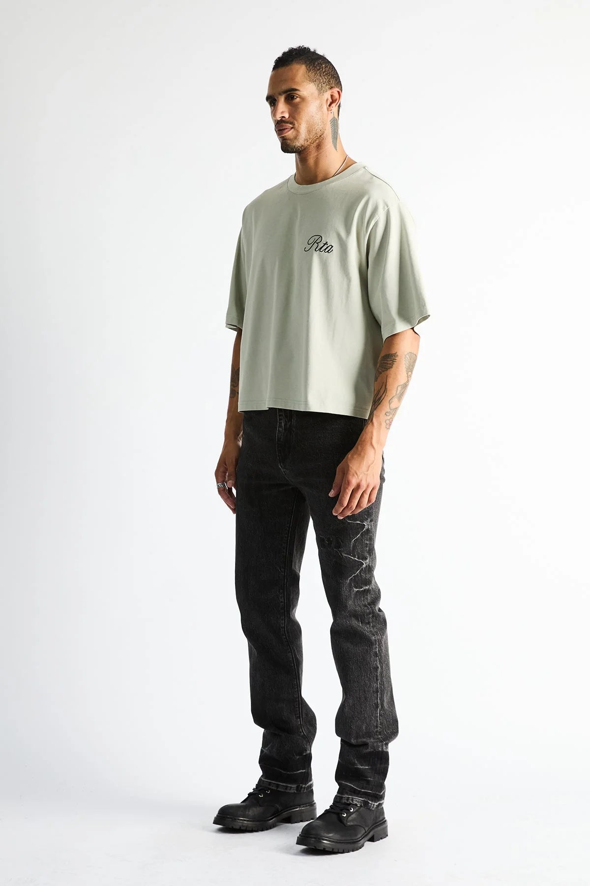 Men's Austin Cropped Oversized T-Shirt