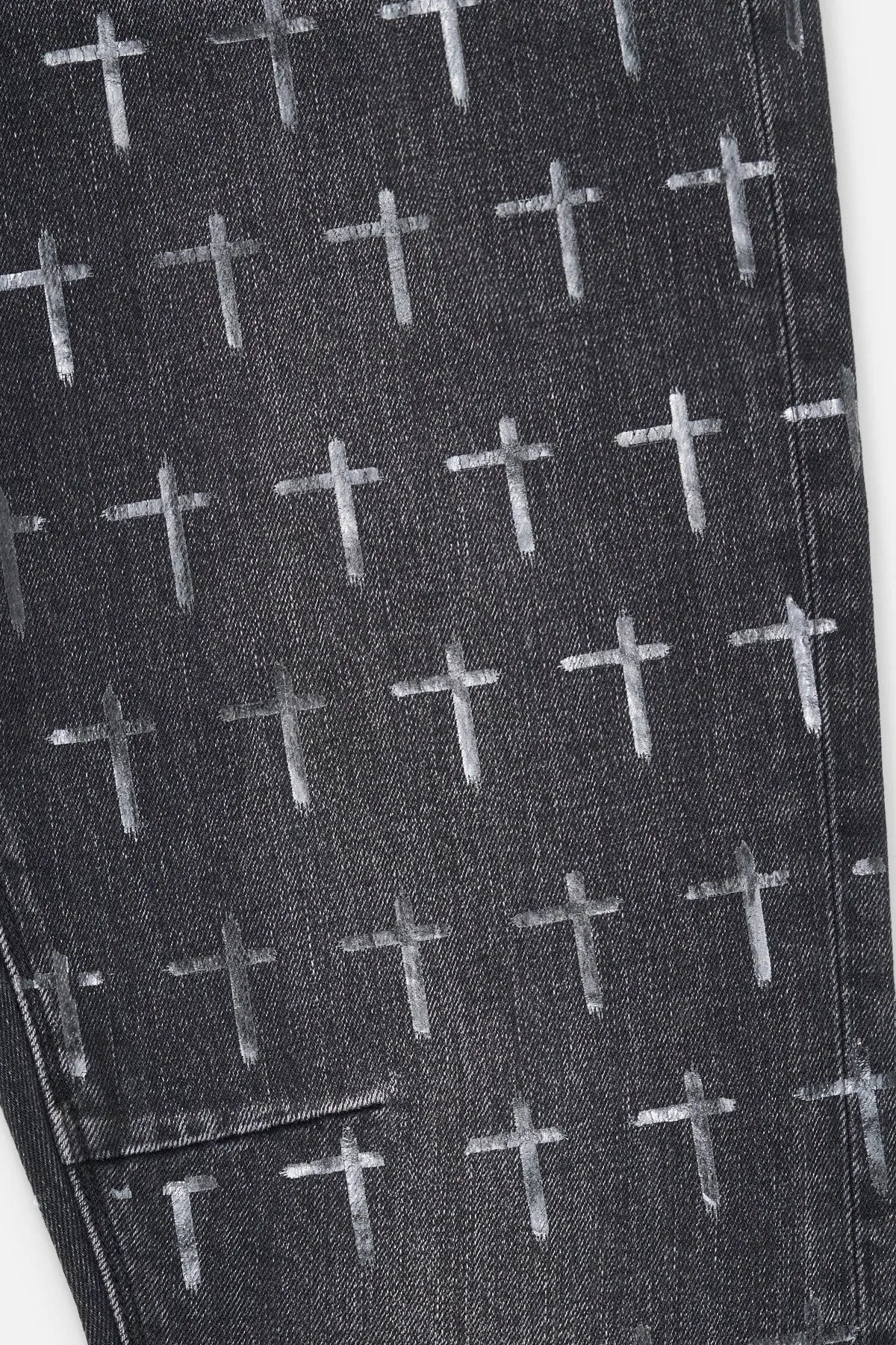 Men's Bryant Noir Coated Grey Denim Jean Pant