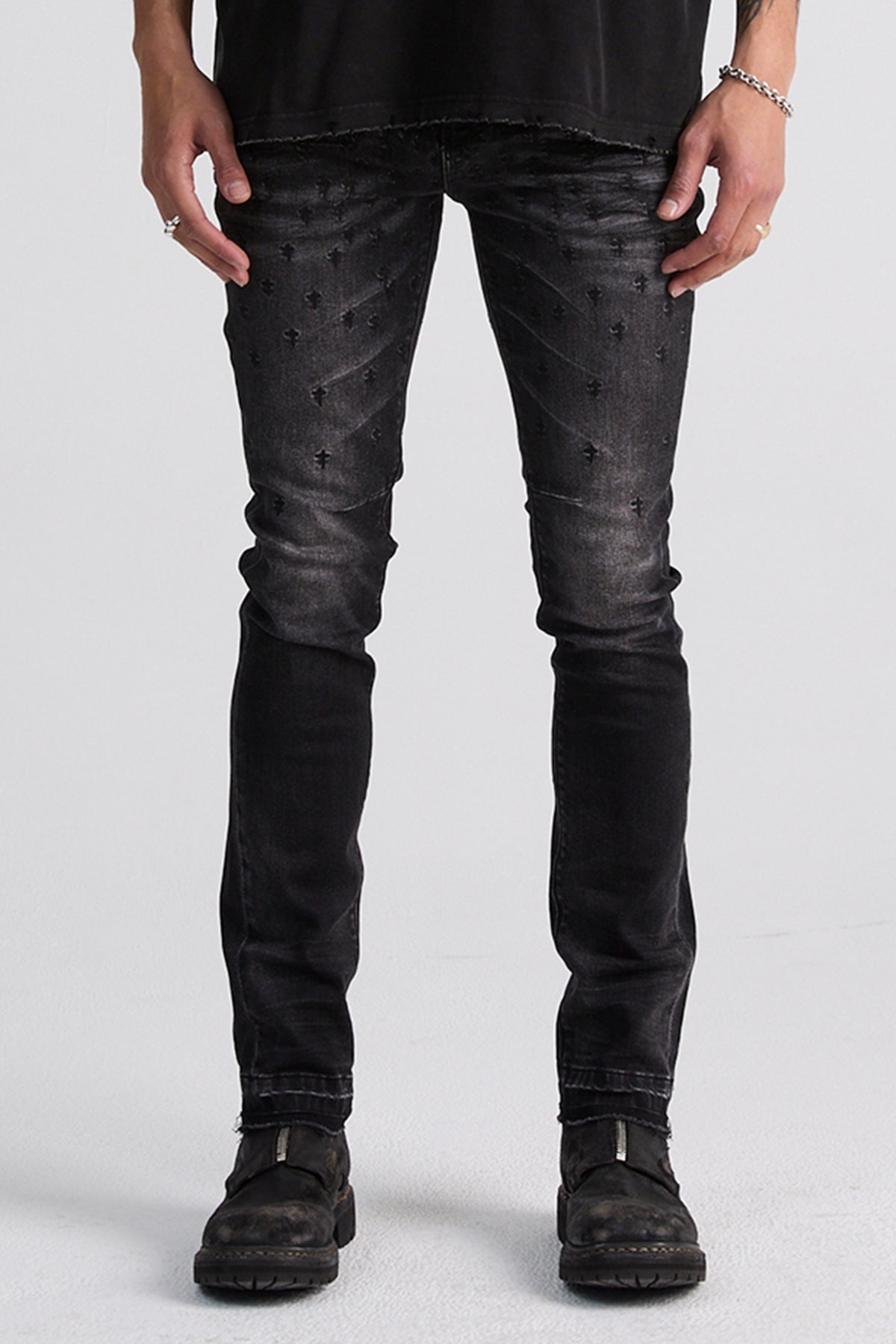 Men's Bryant Graphite Fade Cross Denim Pant