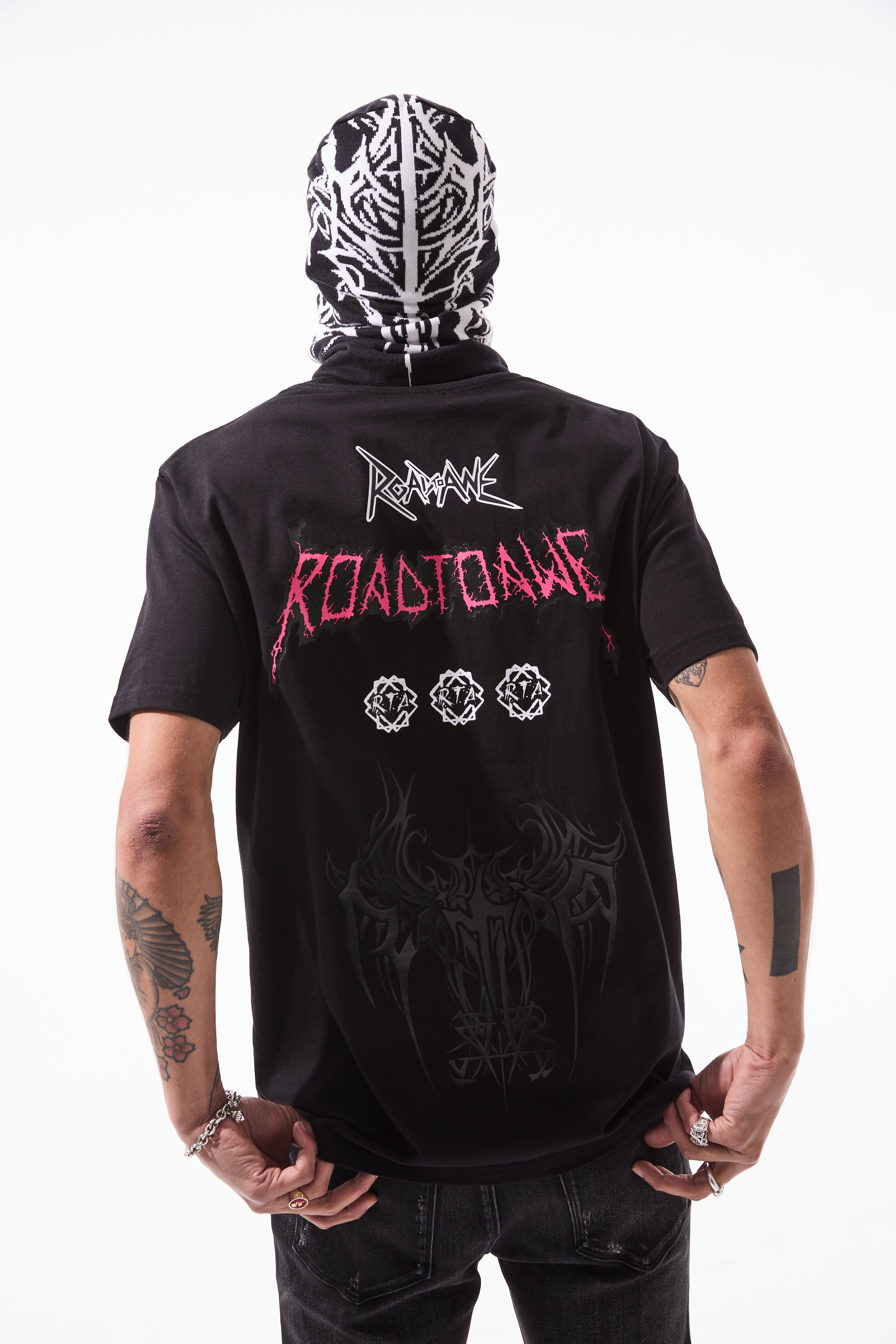 Men's Liam Black Cyber Metal T-Shirt