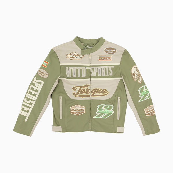 Majestic Men's PU Moto Sports Faux Leather Jacket