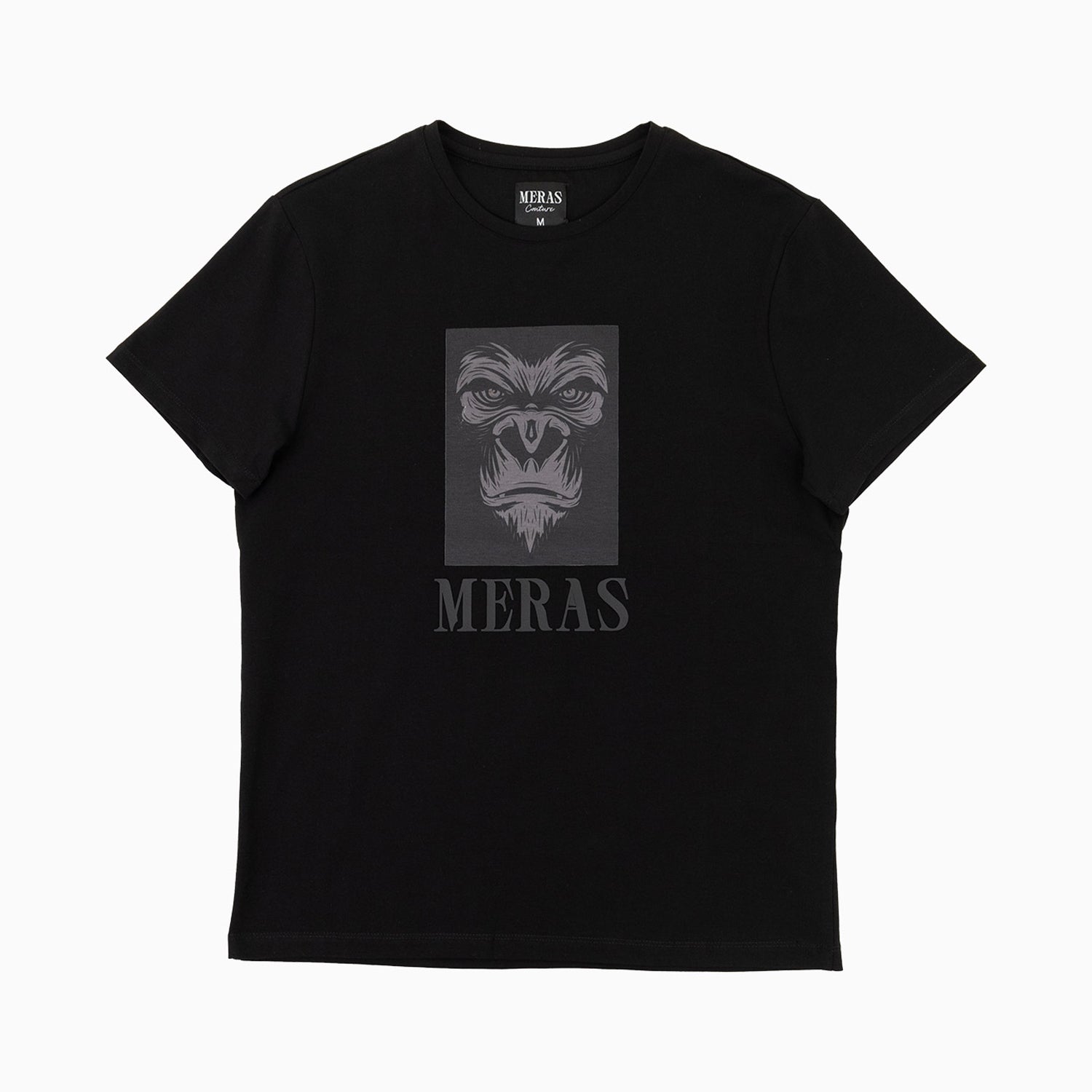 Meras Men's Gorillas Graphic Short Sleeve T-Shirt-monkey-1128