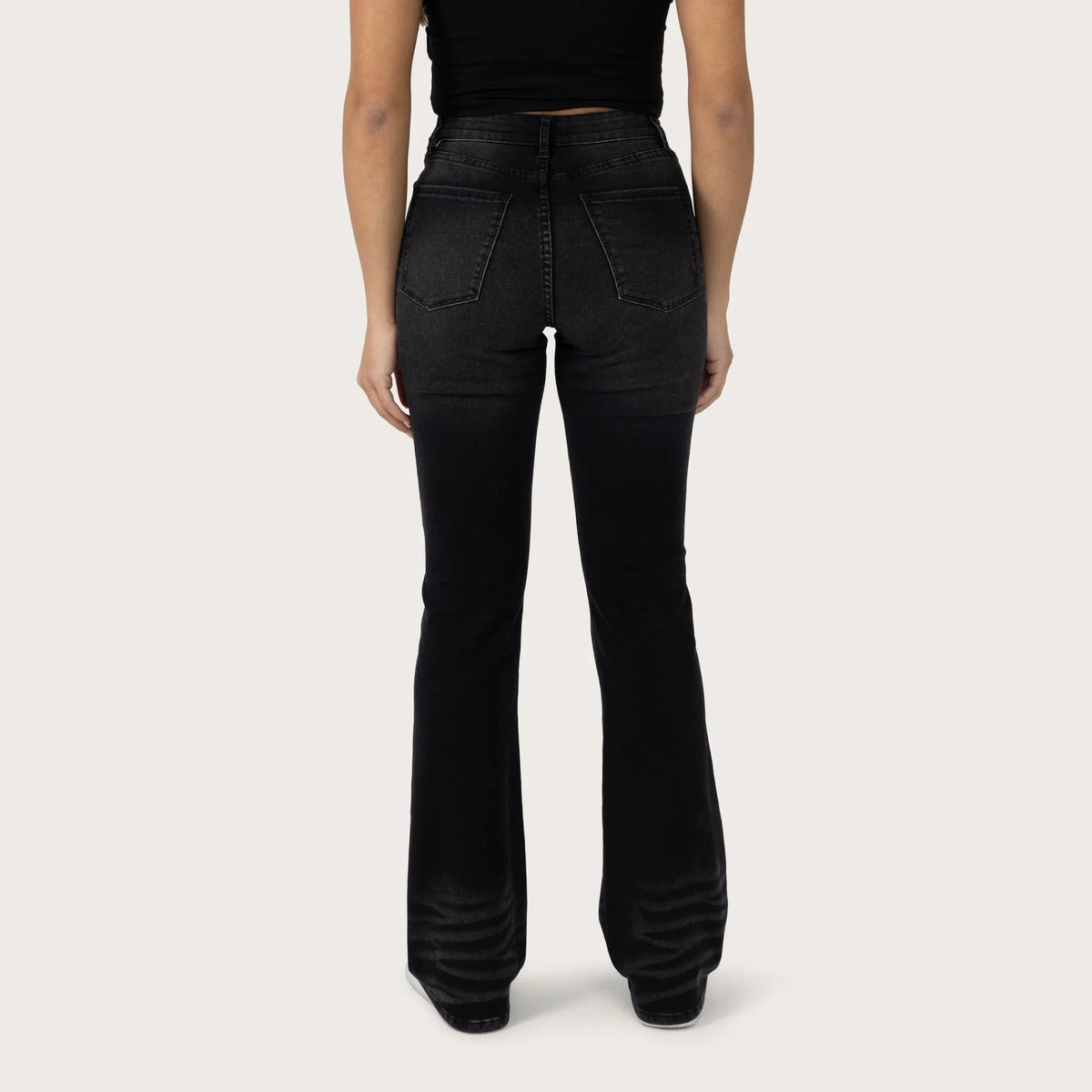 Women's High Rise Bootcut Washed Jeans Pant