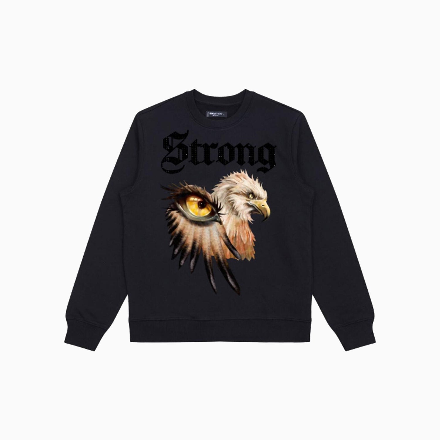 roku-studio-mens-strong-eagle-crew-neck-sweatshirt-with-r-stones-rk5480942-blk
