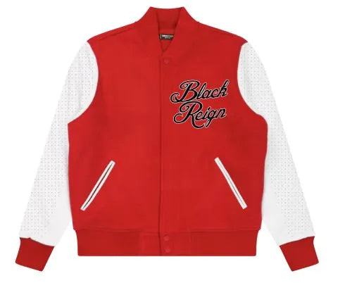 Men's Black Reign Rhinestone Varsity Jacket