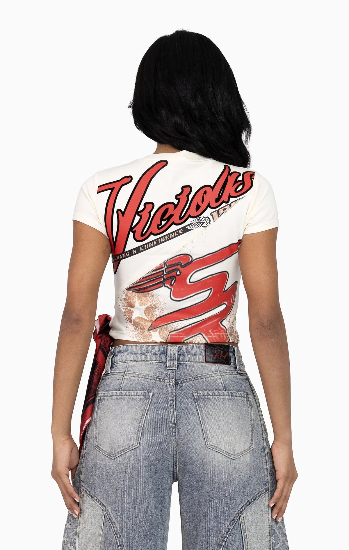 Women's Glitter Printed Band T-Shirt