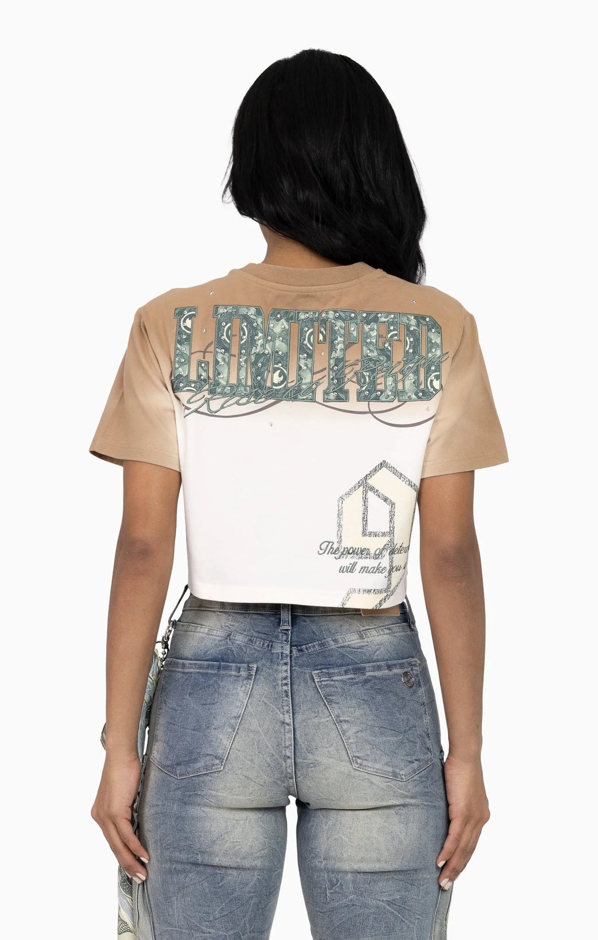Women's Puff Print Embellish T-Shirt