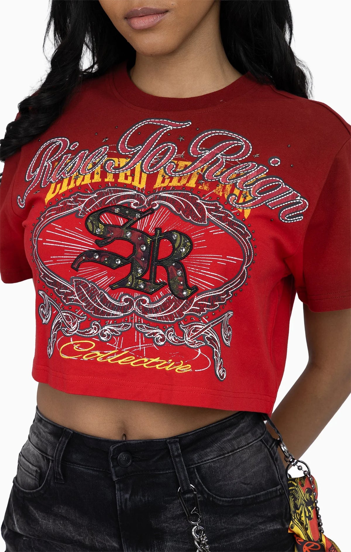 Women's Puff Print Embellish T-Shirt