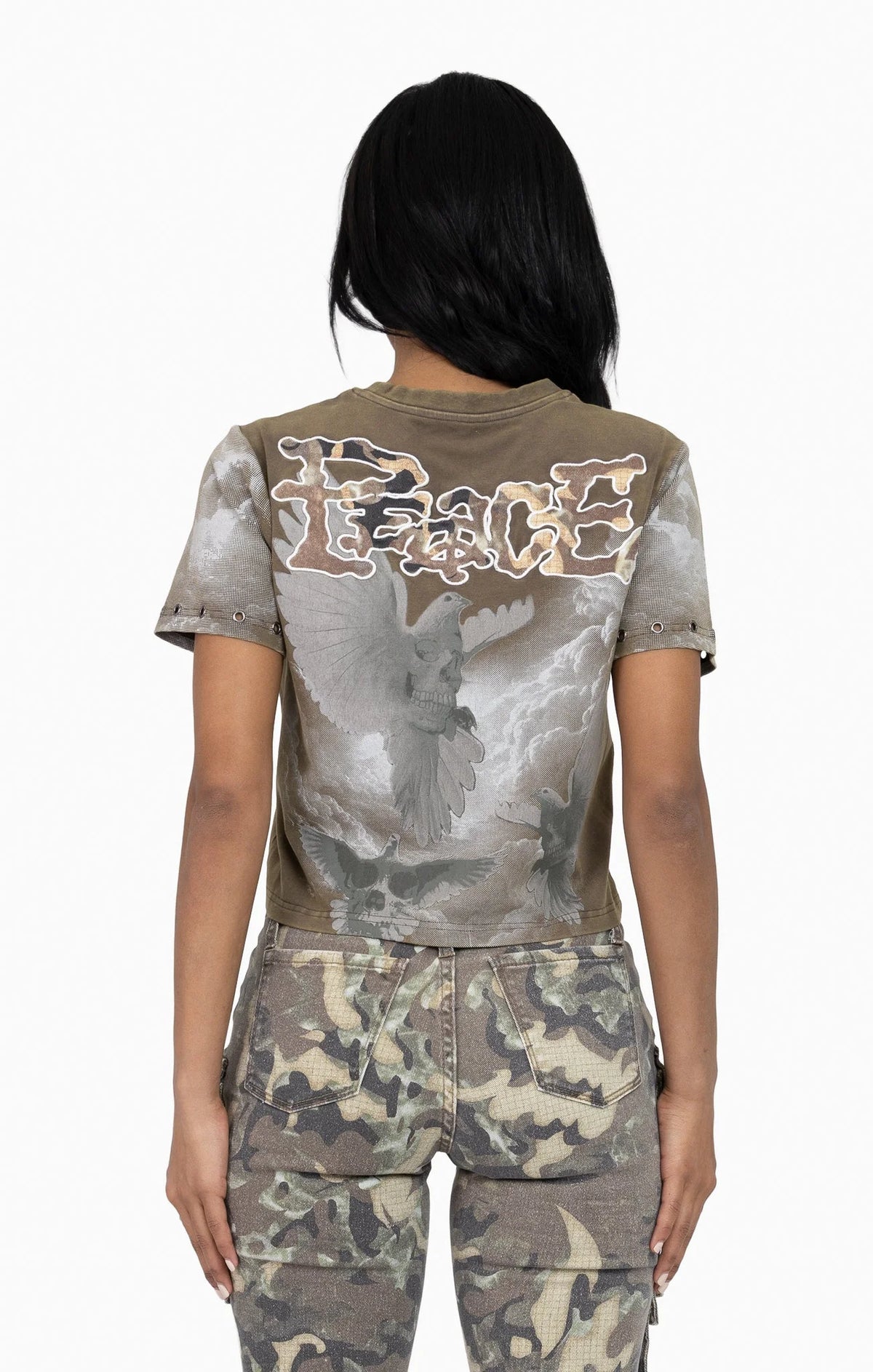 Women's Twill Patch Printed T-Shirt