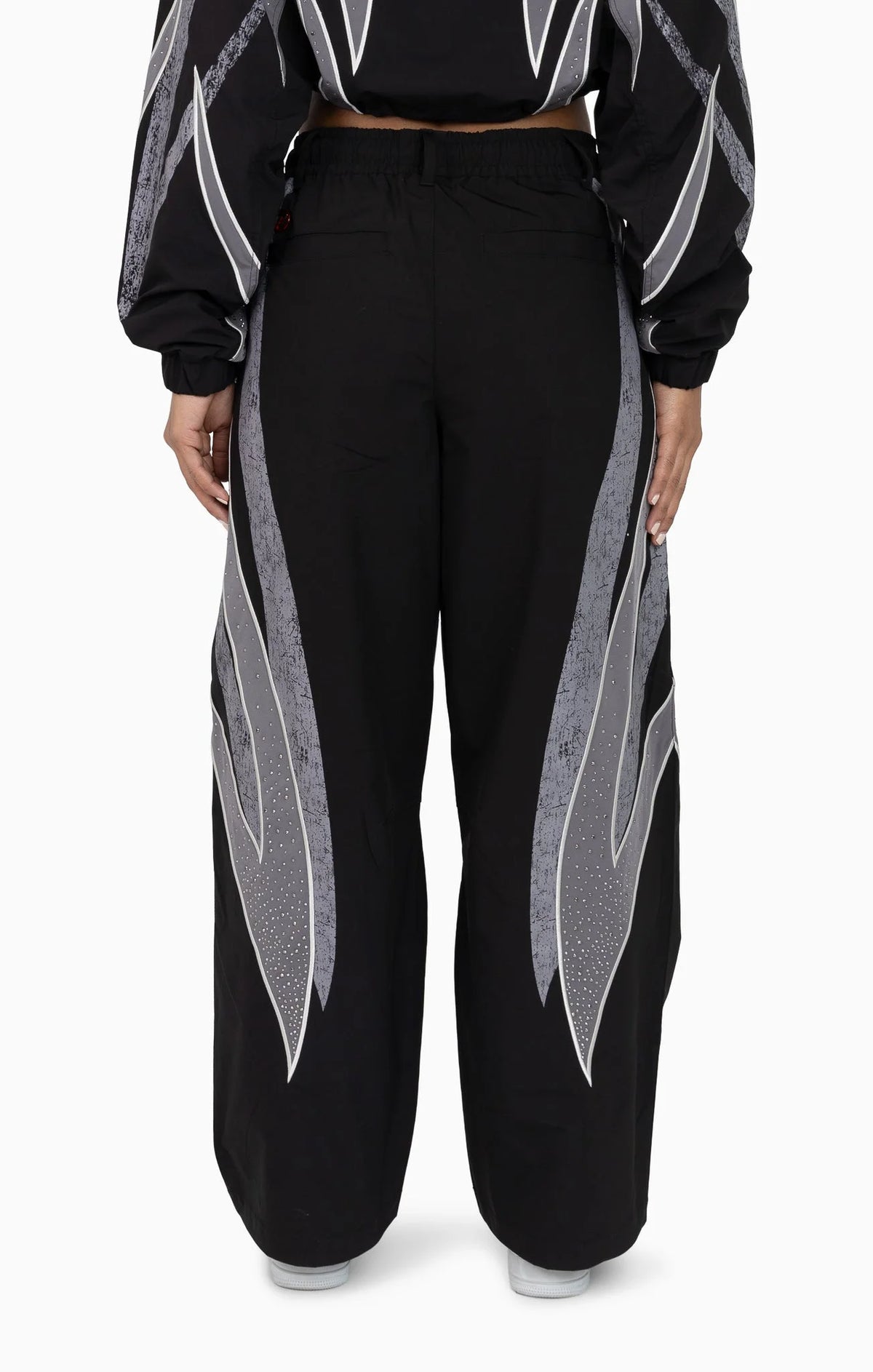 Women's Rhinestone Panel Windbreaker Outfit