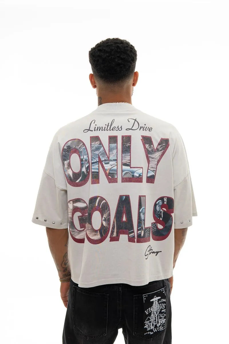 Men's Only Goals Oversized Graphic T-Shirt