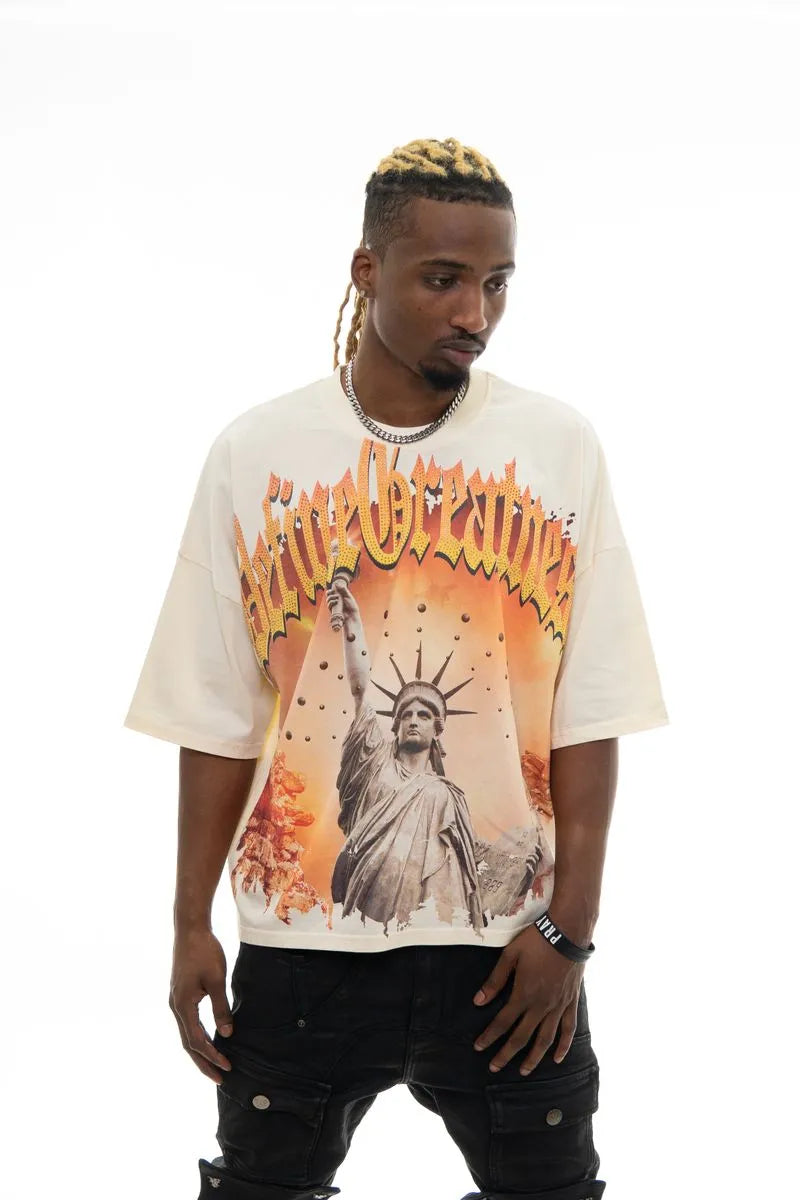 Men's Stand Proud Gothic Street Graphic T-Shirt