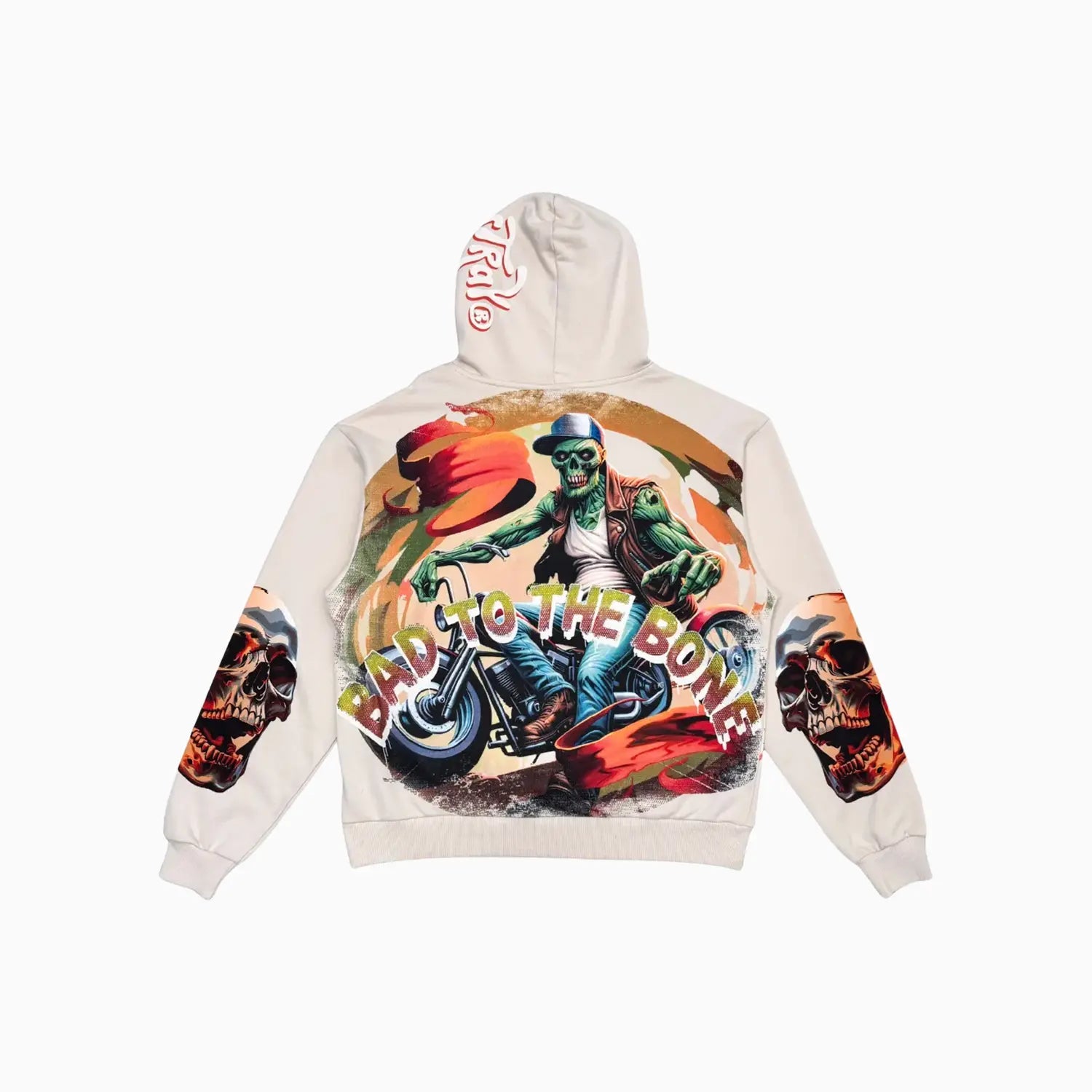 Men's Bad to the Bone Motorcycle Graphic Hoodie