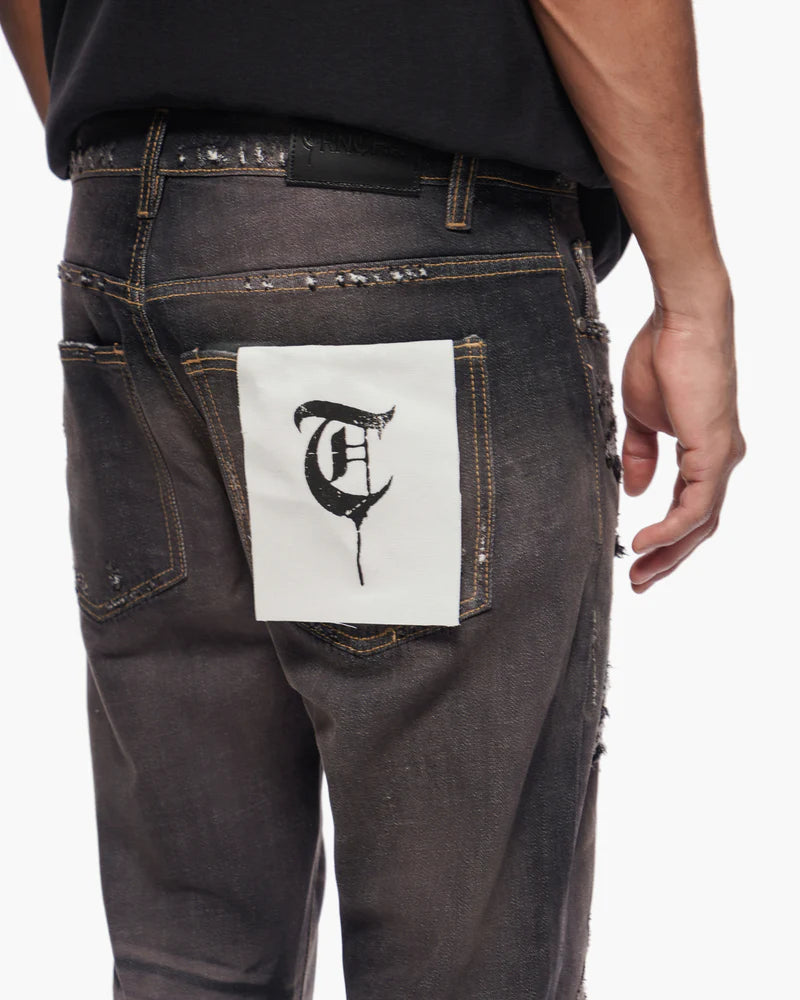 Men's TYRANT Black Wash Straight Denim Pant