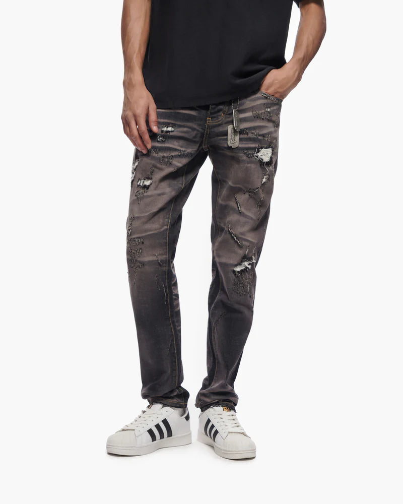 Men's TYRANT Black Wash Straight Denim Pant