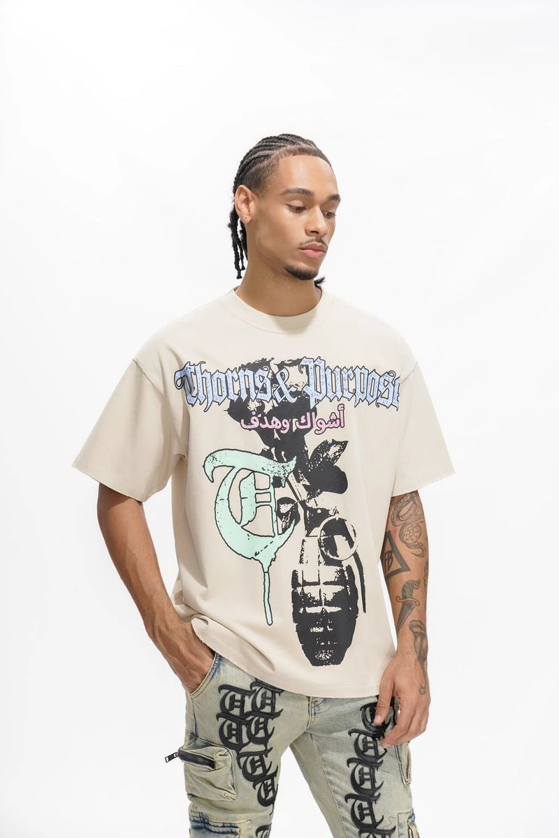 Men's Thorns and Purpose Pale Apricot T-Shirt