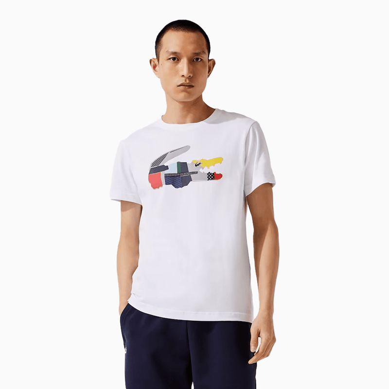 Lacoste Men's SPORT Regular Fit Crew Neck Printed T-Shirt