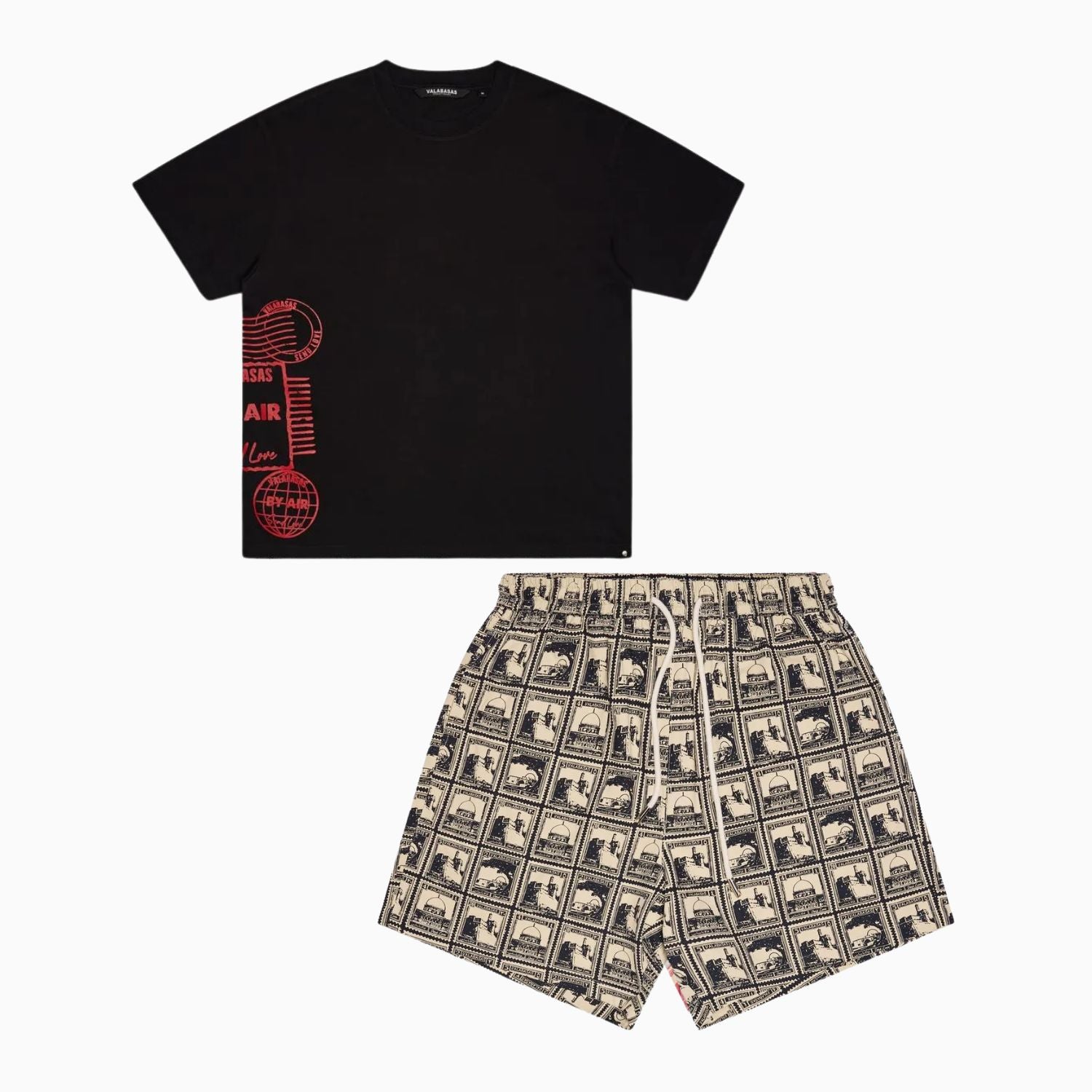 Men's Send Love T-Shirt and Shorts Outfit Valabasas - Tops and Bottoms USA