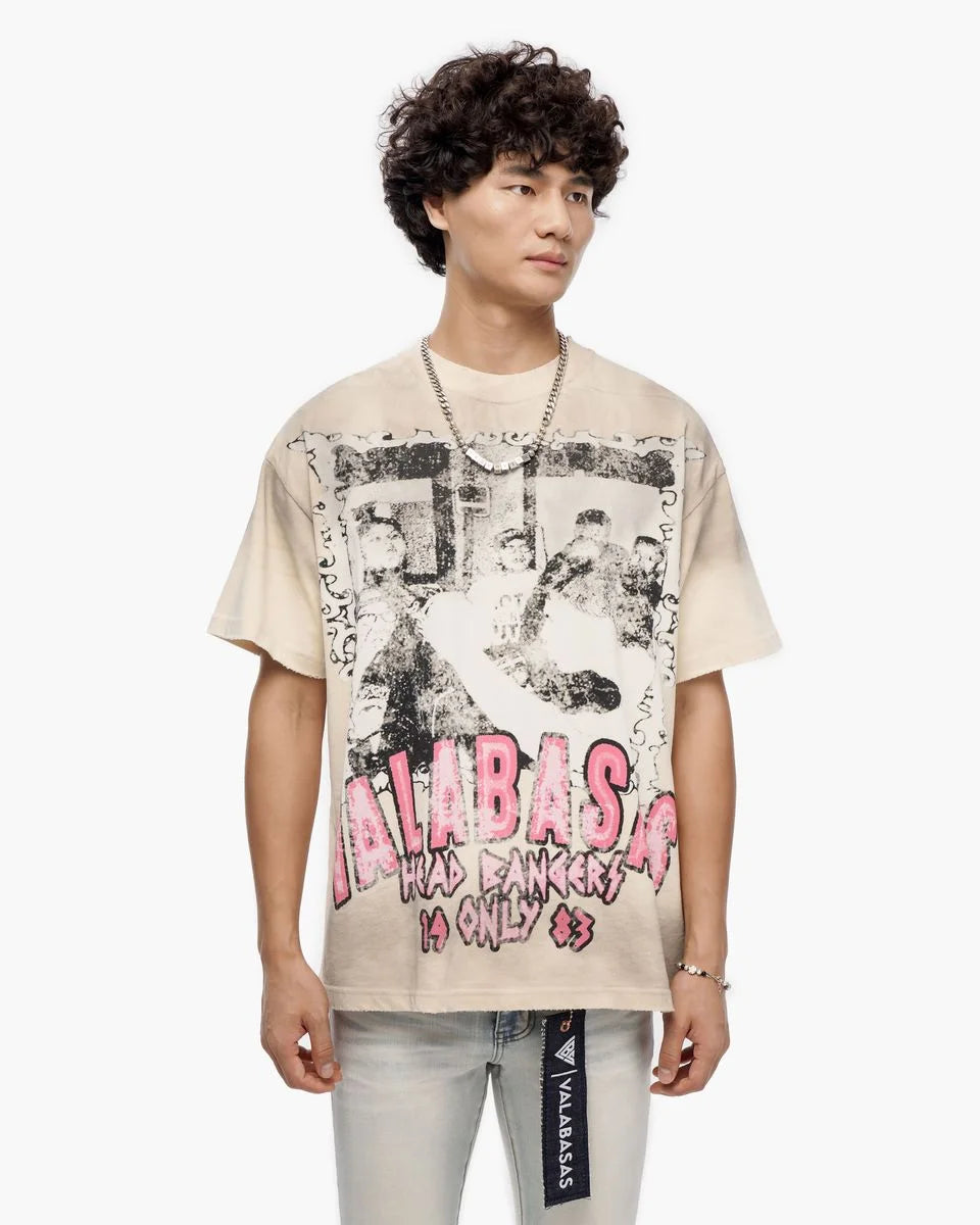 Men's Head Bangers Cream T-Shirt