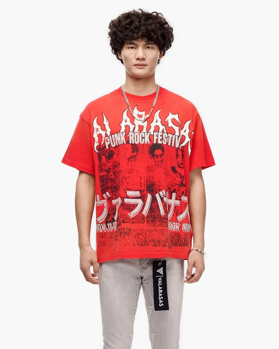 Men's Punk Fest Red T-Shirt