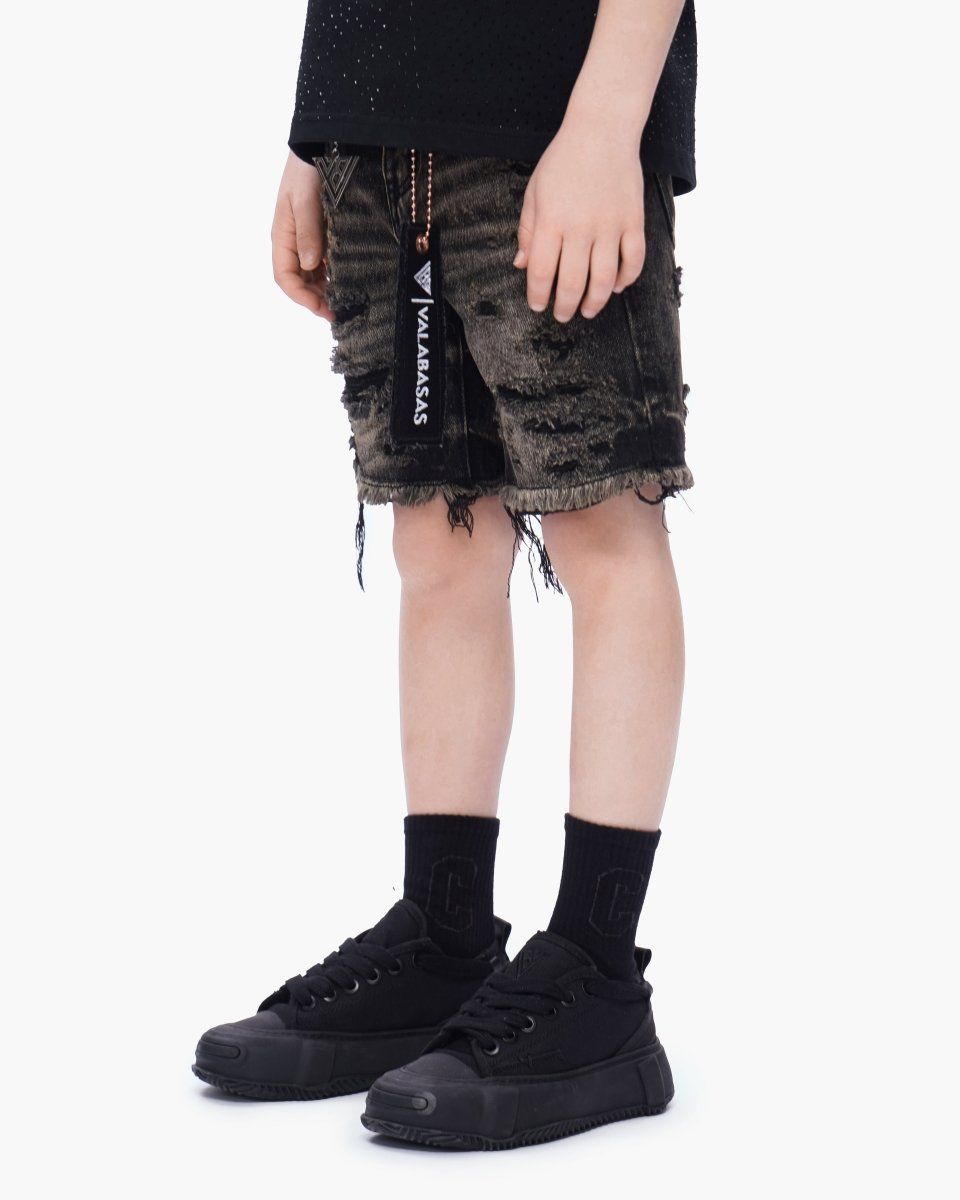 Kid's Clipped Denim Shorts