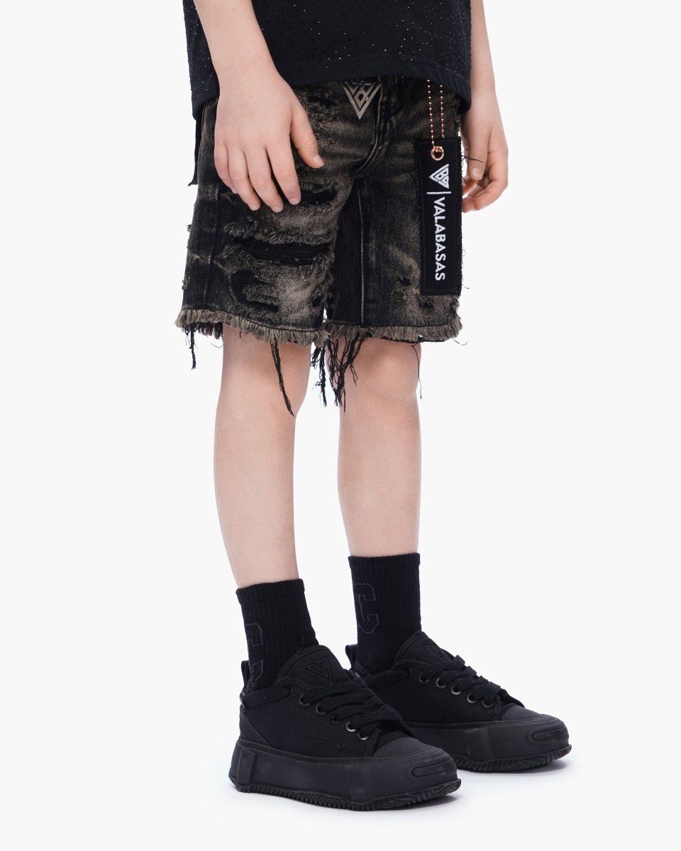 Kid's Clipped Denim Shorts