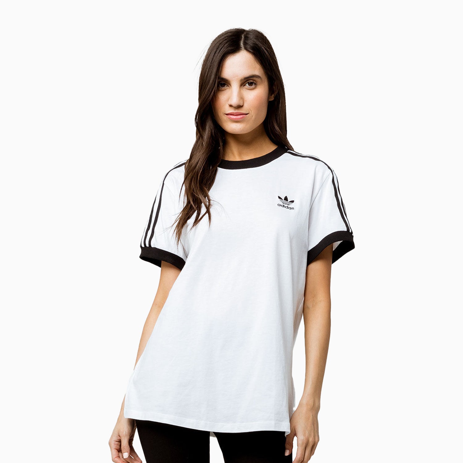 adidas Women's Stripes Short Sleeve T Shirt