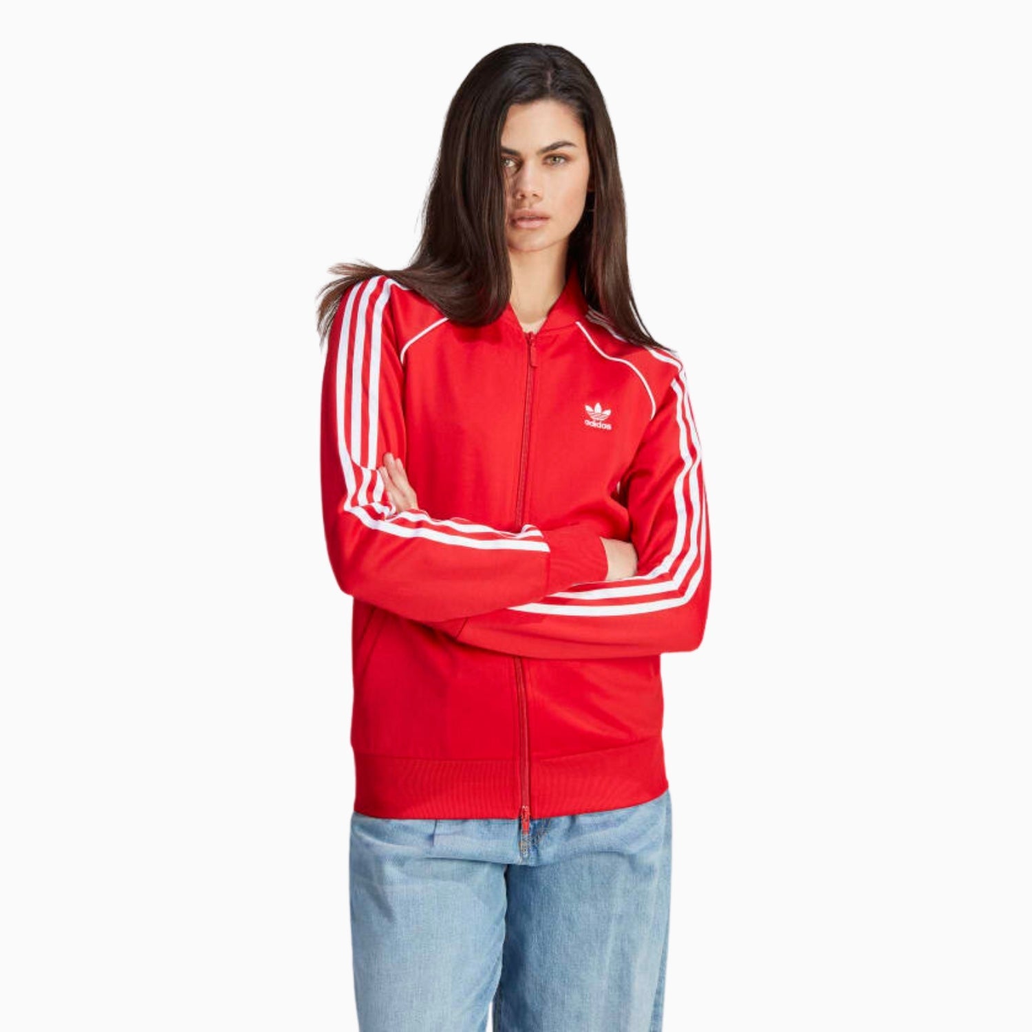 Red Adidas Sst Track Jacket Womens Track Jacket Original Superstar