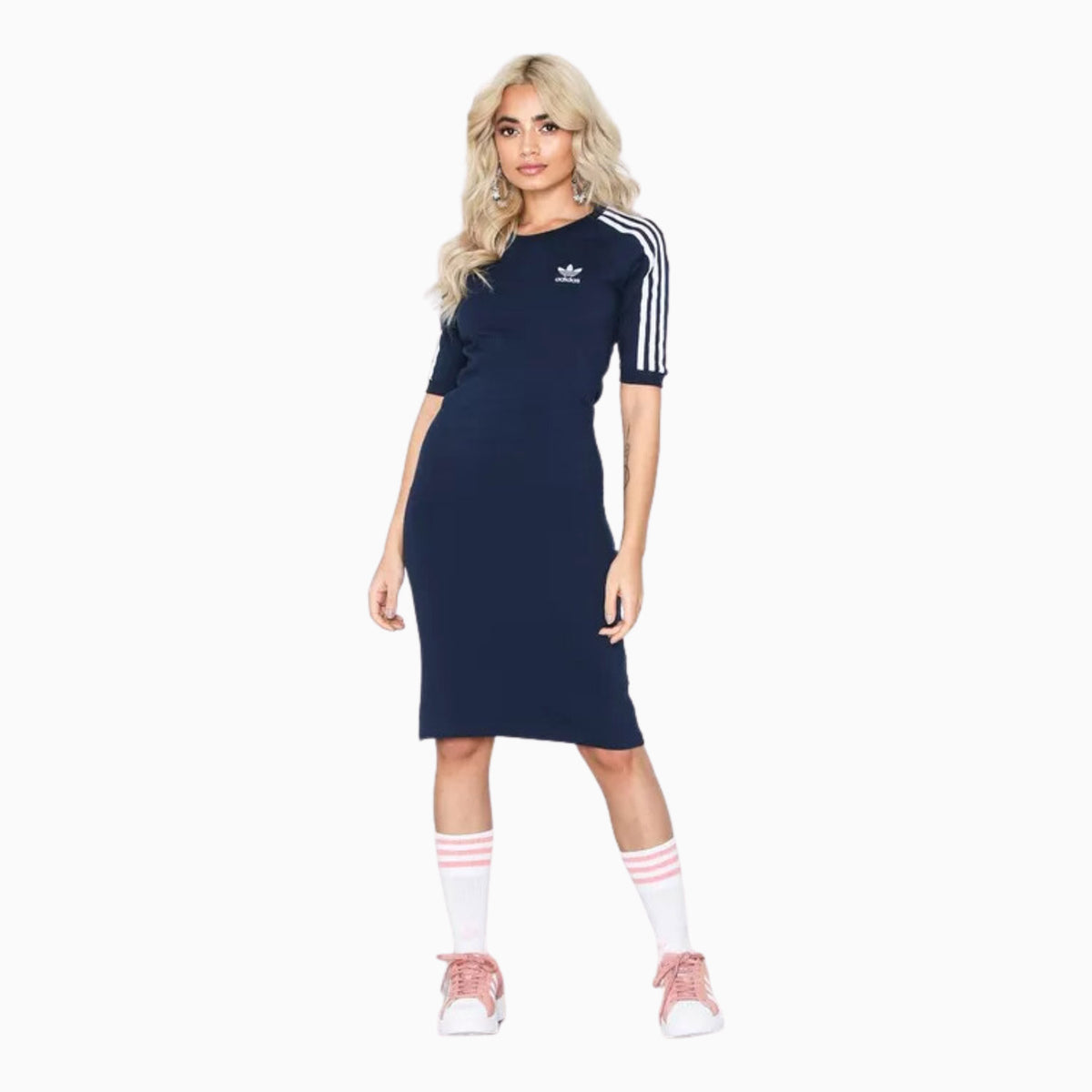 knee length dresses for ladies adidas Women's Originals 3 Stripes Dress