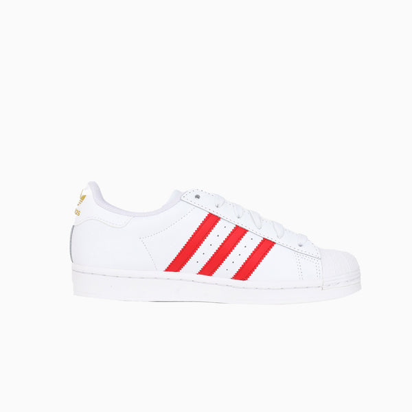 adidas Women's Superstar "White Better Scarlet"
