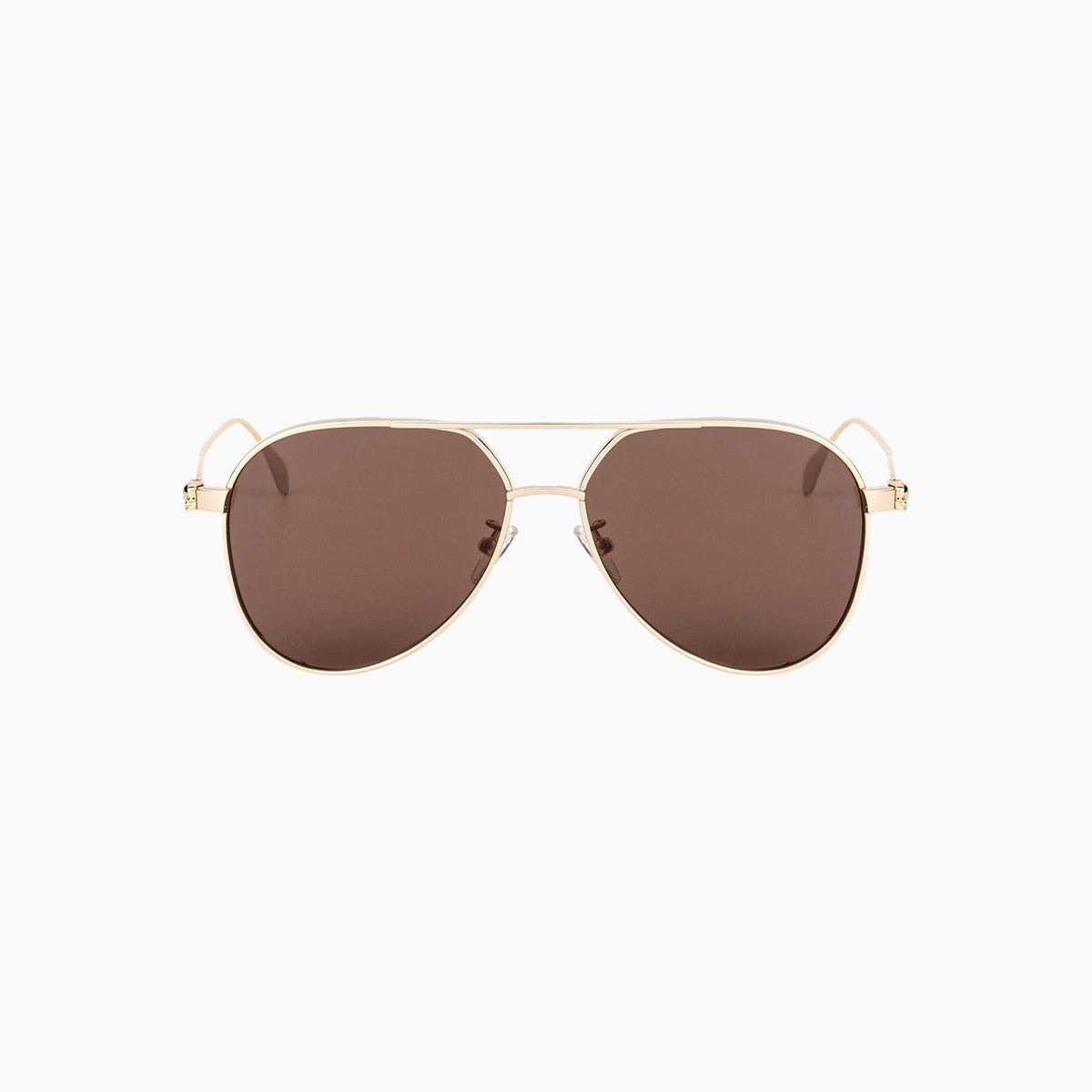 Alexander McQueen Gold Brown Sunglasses