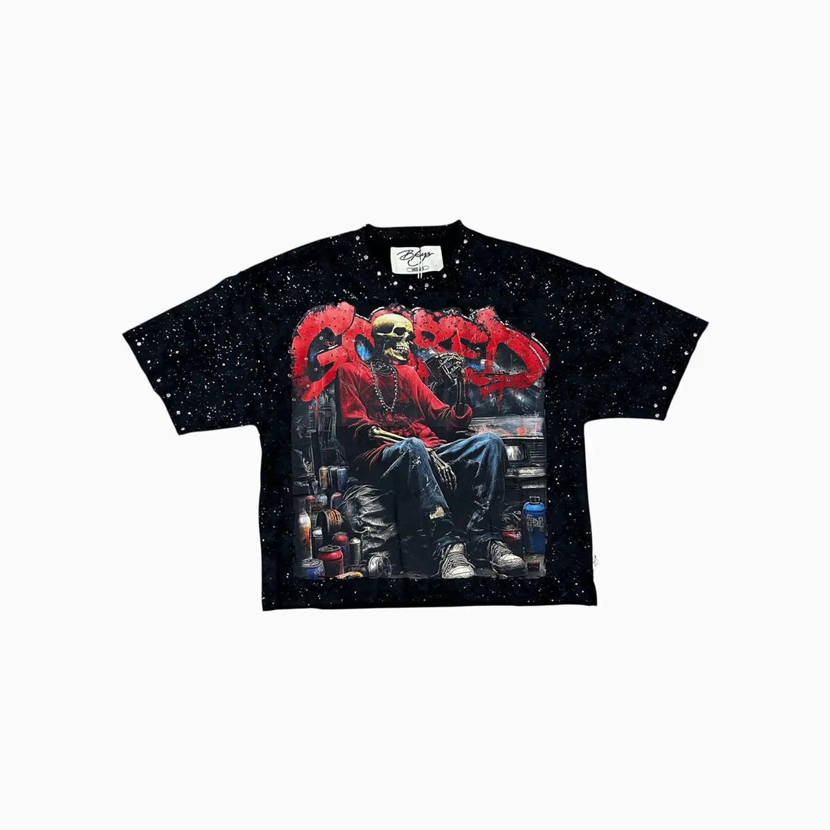 Black Keys Kid's Gassed F Terry Cropped T-Shirt