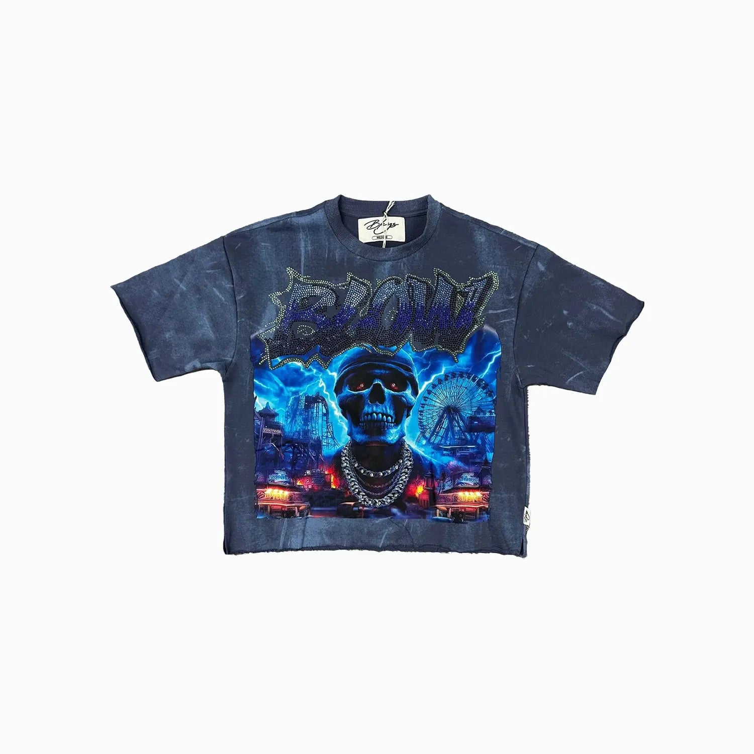 Men's Blow F Terry Cropped T-Shirt