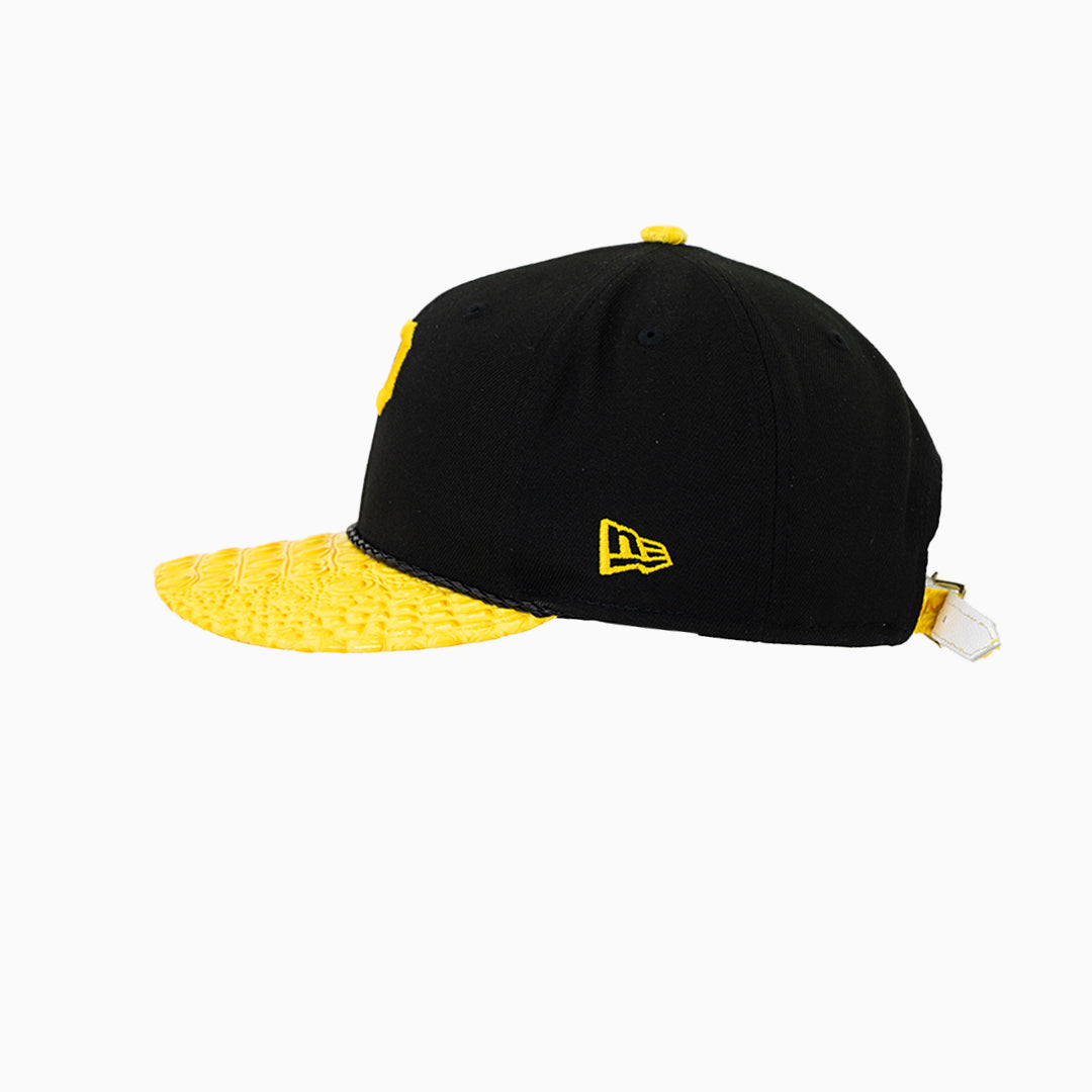 breyers-buck-50-pittsburgh-pirates-hat-with-leather-visor-breyers-tpph-black-yellow