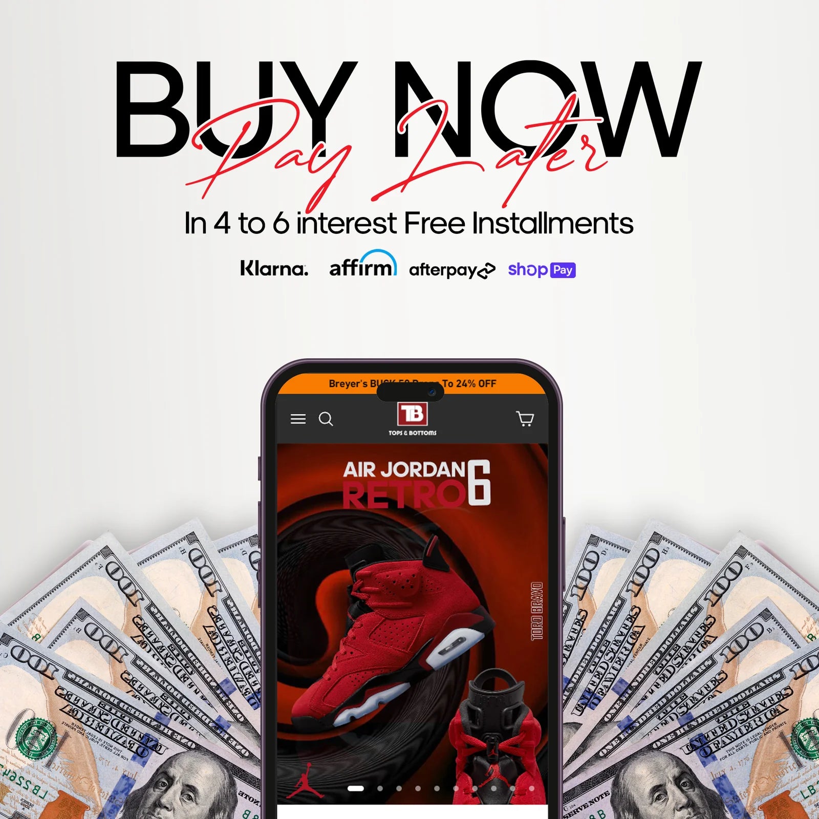 Buy Now Pay Later with Tops and Bottoms USA