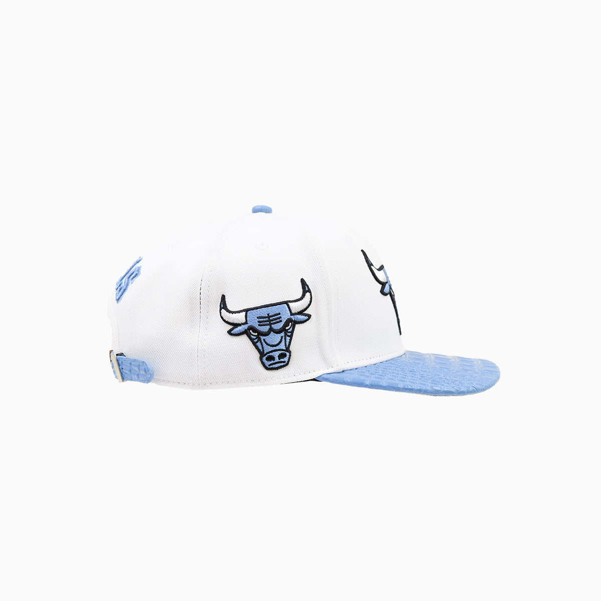 Chicago Bulls Nba Leather Visor Wool Snapback Hat