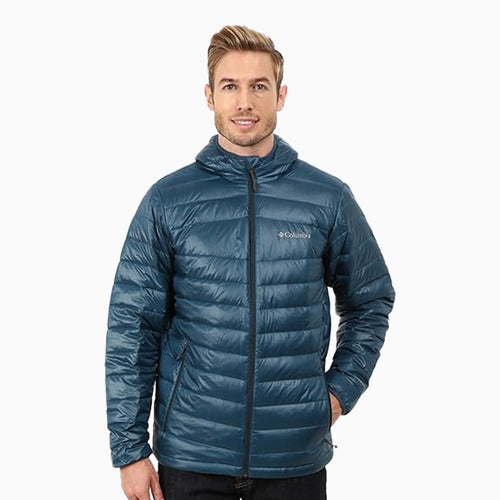 Columbia Men's Platinum 860 TurboDown Omni-Heat Hooded Down Jacket