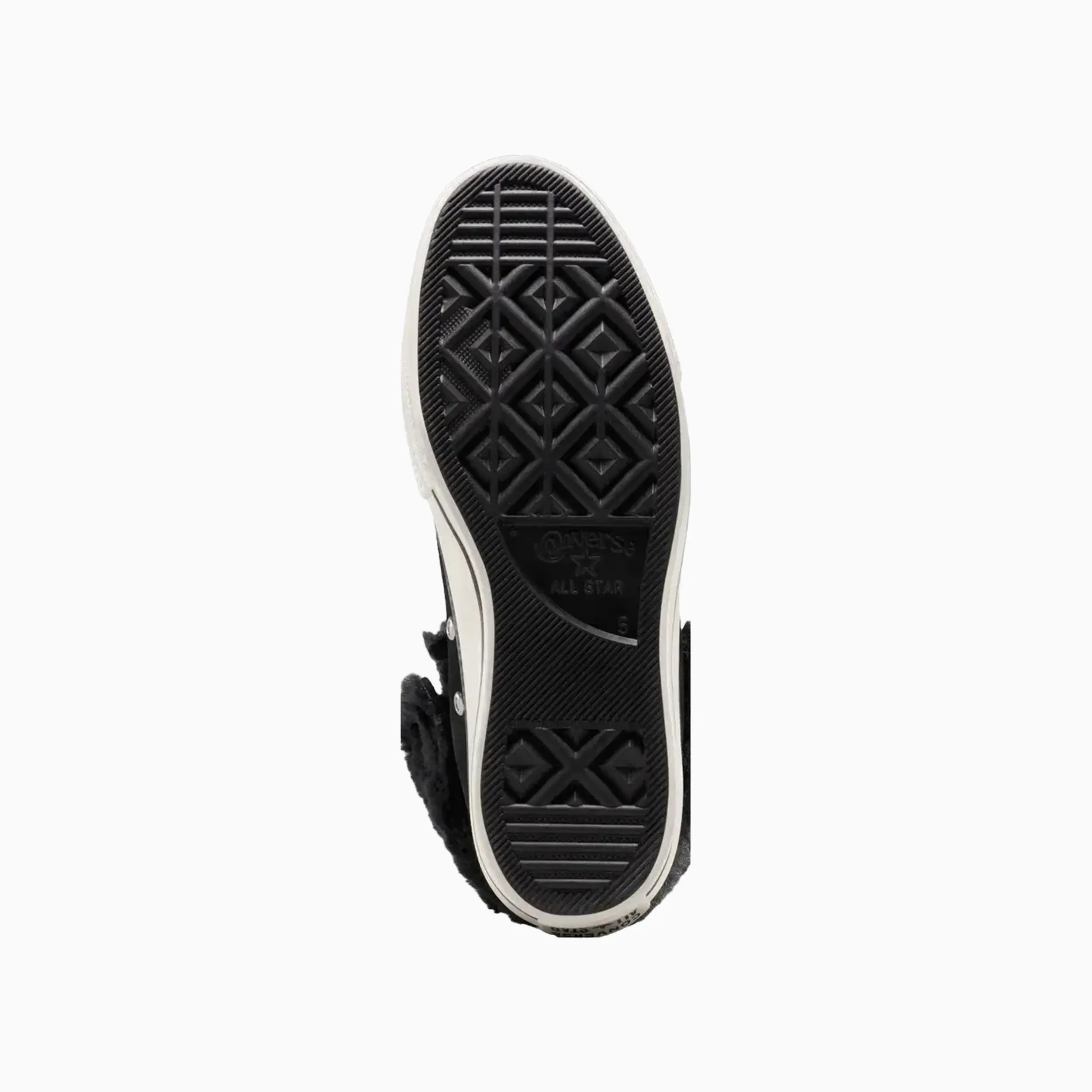 Women's All Star Fold Over Lift X-Hi Faux Fur Converse - Tops and Bottoms USA