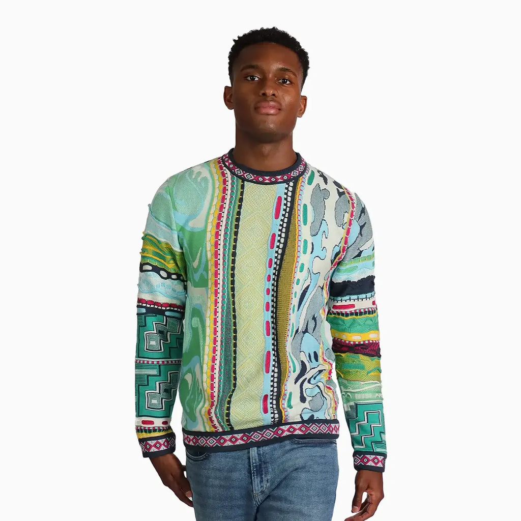 ARTS&amp;SCIENCE - 今季 ARTS&amp;SCIENCE / Side panel big sweater Vintage 80s Technicolor Abstract Sweater – 4KINSHIP