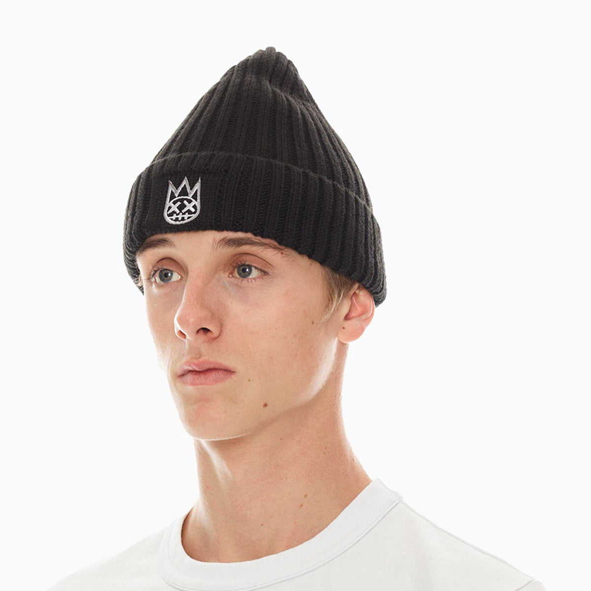 Men's Knit Hat With Clean Shimuchan Logo In Black