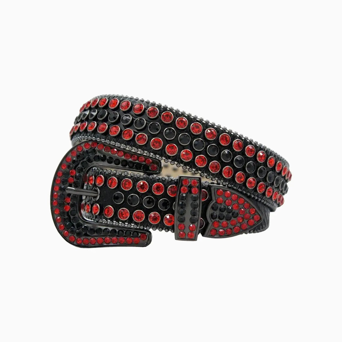Glamorous Red Belt with Gold and Rhinestones - DNA Premium Wear size M DNA Premium Wear Rhinestone Belt XXL Silver AB Glitter  main image 3