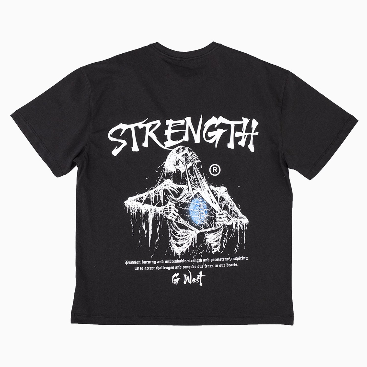 Men's Strength Skeleton Crew Neck T Shirt