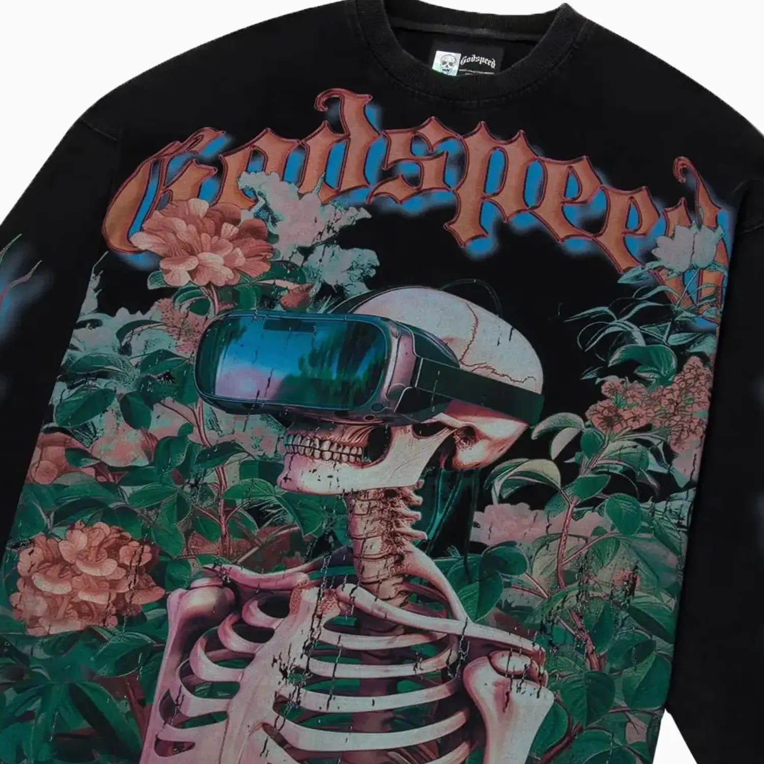 Godspeed Men's Vision Flowers Long Sleeve Sweatshirt