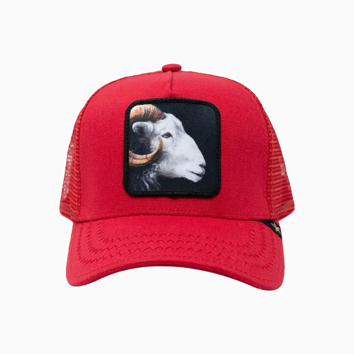 Goat Trucker Hat Gold Star Hats - Tops and Bottoms USA