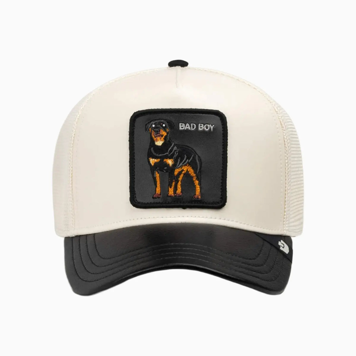 Faux Leather Rottweiler Trucker Hat