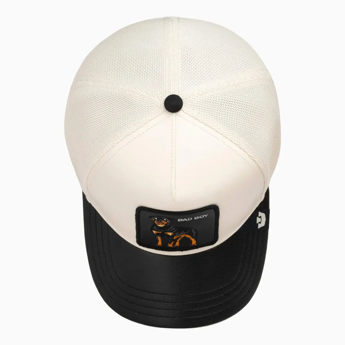 Faux Leather Rottweiler Trucker Hat