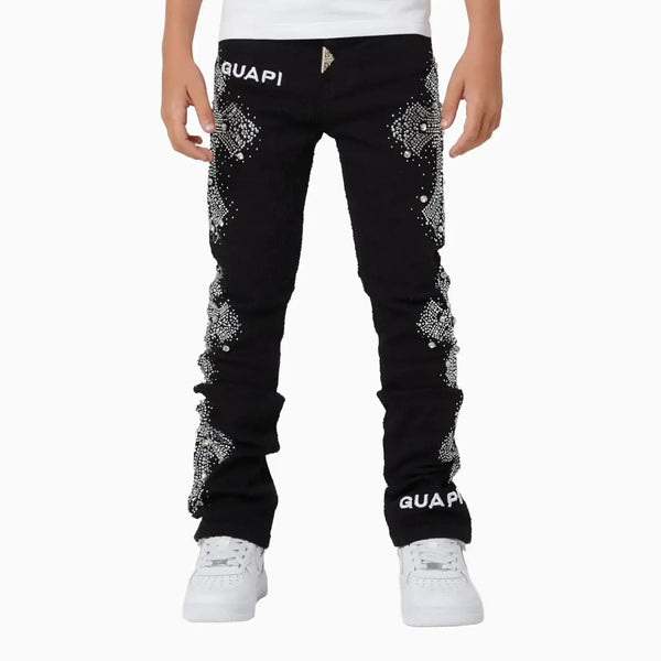Guapi Kid's Distressed Cross Denim Pant